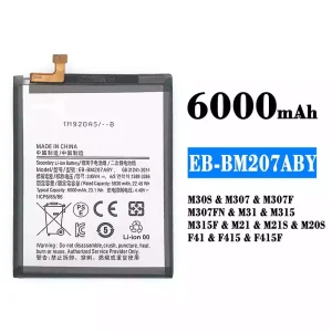 батерия смартфон EB-BM207ABY за Samsung M30S/M21/M21S/F41
