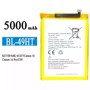 батерия смартфон BL-49HT за Tecno KE7 / SPARK 6 / Camon 16 /Camon 16 Pro