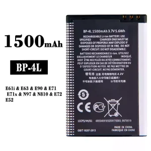 батерия смартфон BP-4L за Nokia E61i/E63/E90/E71/E71x/N97/N810/E72/E52