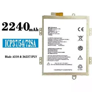 батерия смартфон ICP37/54/72SA за ZTE A310